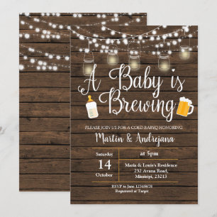 Bébé Q invitation Coed BBQ Bébé brassage invitatio