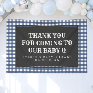 Bébé Q Marine Baby shower Plaid Welcome Bannière