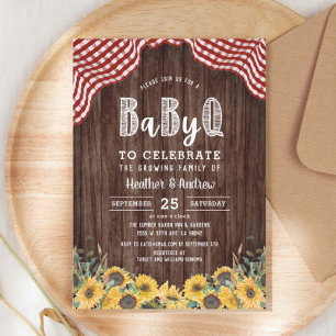 Bébé Q Sunflower BQ Baby shower Invitation