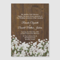 Bébé Respire Magnet Faire-part de mariage rustique