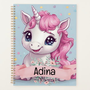 Bébé rose magique Unicorn Stars Nom personnalisé