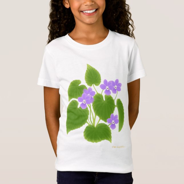 Bébé sauvage de filles de violettes - T-shirt de (Devant)