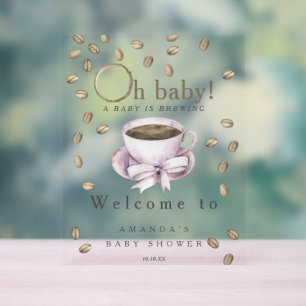 Bébé se prépare Fête de baby shower avec café de b