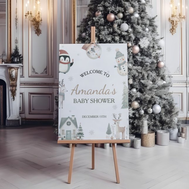 Bébé son froid à l'extérieur Baby shower Affiche d (Créateur téléchargé)