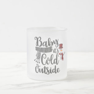 Bébé son froid dehors Snowman grenu Mug