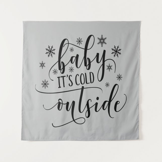 Bébé son froid extérieur Tapisserie murale pendais (Devant)