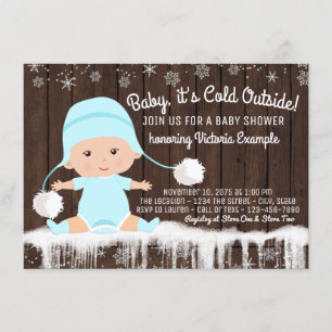 Bébé son Invitation de Baby shower de Snowflake à 