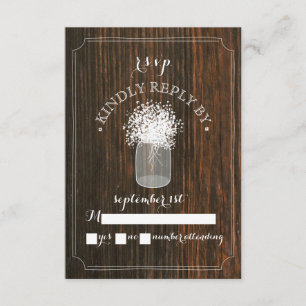 Bébé souffle grange en bois Mason Jar RSVP