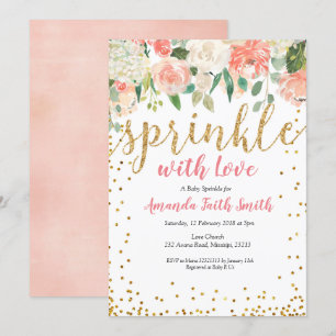 Bébé Sprinkle Invitation Card Floral