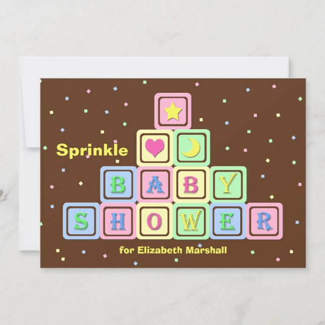 Bébé Sprinkle Invitation Genre Neutre Douche (Devant)