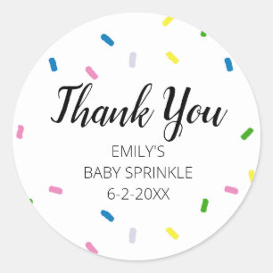 Bébé Sprinkle Merci arc-en-ciel Stickers