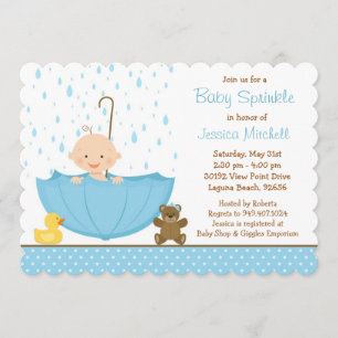 Bébé Sprinkle Shower Invitation pour garçon