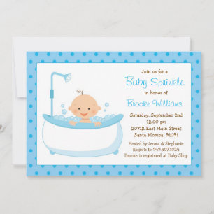 Bébé Sprinkle Shower Invitation pour garçon