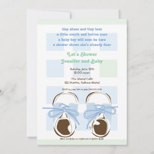 Bébé sucré Boy Saddle Shower Invitation