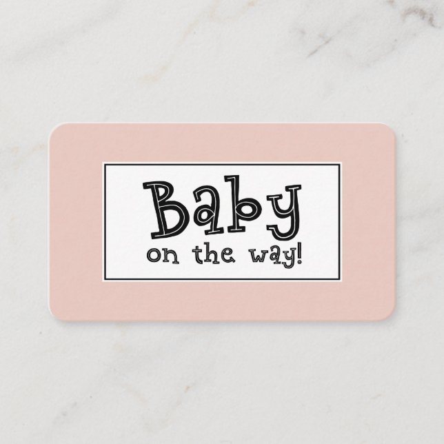 Bébé sur le chemin ! Carte d'enregistrement de cad (Devant)