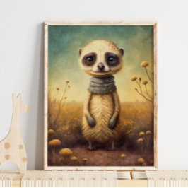 Bébé suricate africain mignon | Impression murale