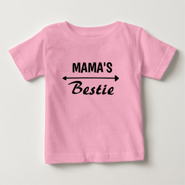 Bébé T-shirt Bestie de mignonne MAMA pour bébés (Devant)
