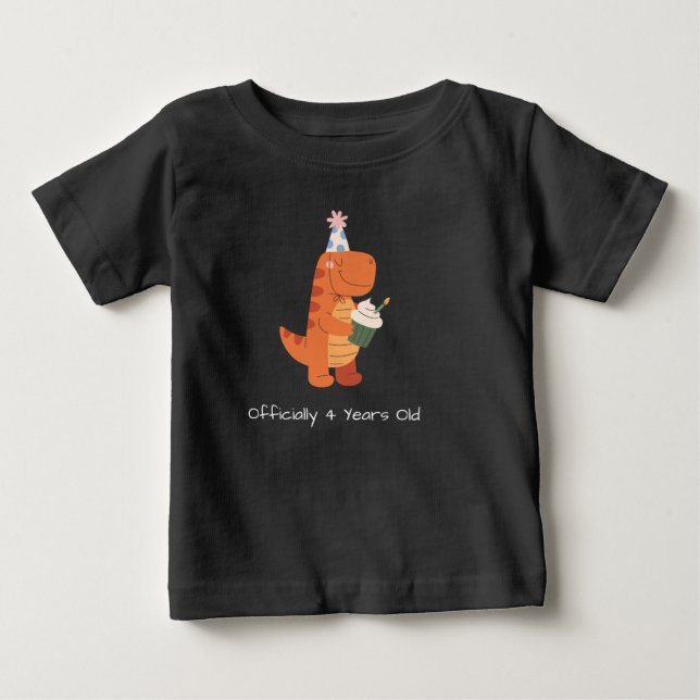 Bébé T-Shirt de fête d'anniversaire pour garçons dinosa (Devant)