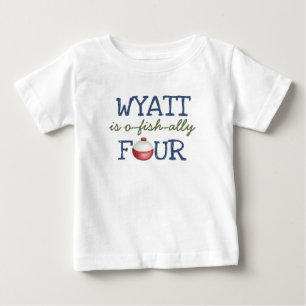 Bébé T-shirt de pêche pour 4ème anniversaire O-Fish-All