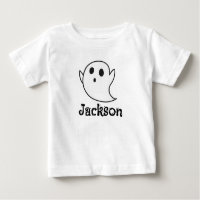 T-shirt Halloween fantôme blanc personnalisé pour