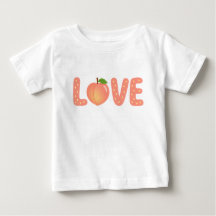 T-shirt LOVE pour enfants avec un joli pêche