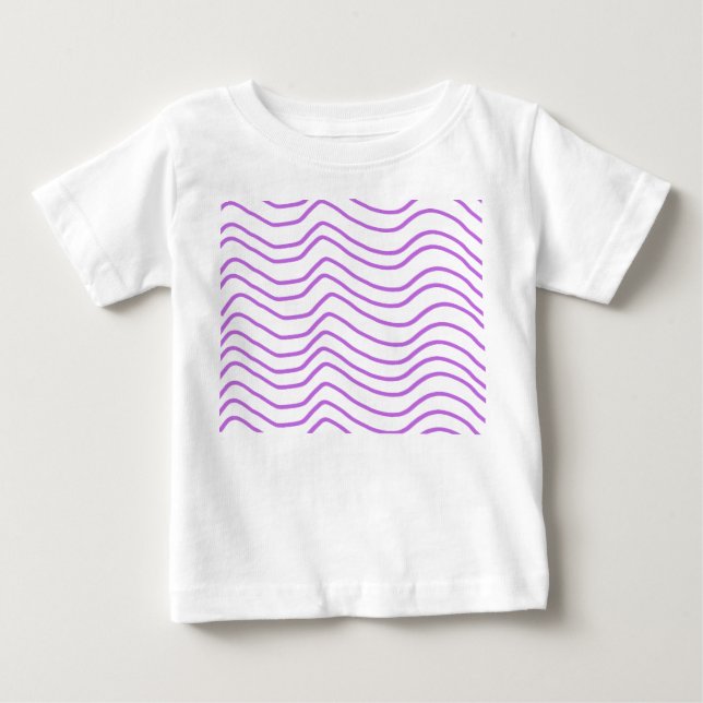 Bébé T-shirt Motif pour enfants avec vague violet (Devant)