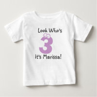 T-shirt personnalisable pour 3ème anniversaire