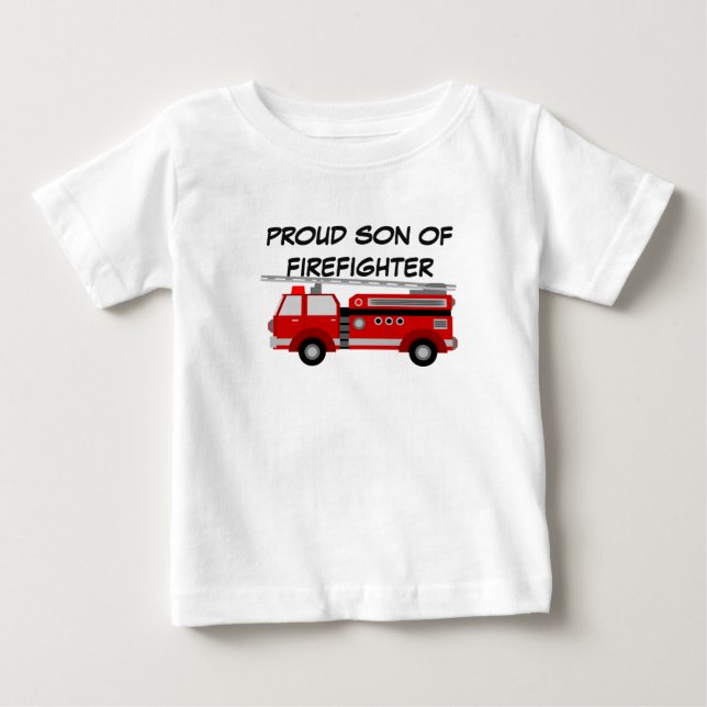 Bébé T-shirt pompier pour fils (Devant)