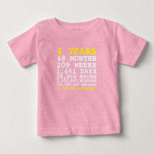 Bébé T-shirt pour 4 ans de fête d'anniversaire génial