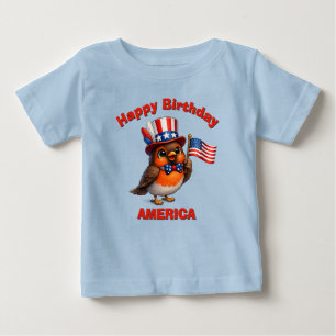 Bébé T-Shirt pour enfant patriotique Robin (4a)