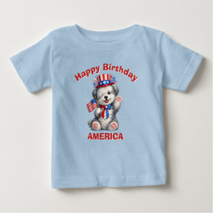 Bébé T-Shirt pour enfant Sheep Dog (2aj) Patriotique