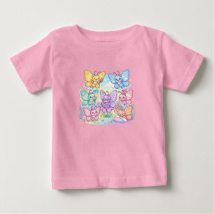 Bébé T-shirt pour enfants avec des amis papillons migno
