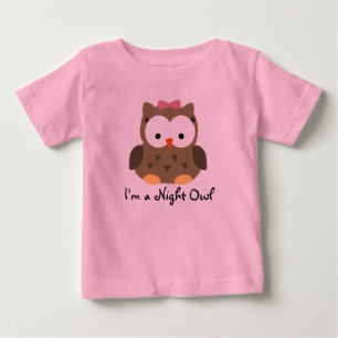 Bébé T-Shirt pour fille de nuit mignonne