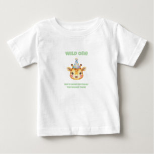 Bébé T-shirt pour l'anniversaire de Twin Girl Safari Th