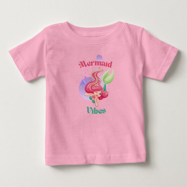 Bébé T-shirt pour tout-petit à vibrations de sirène (Devant)