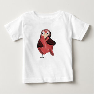 Bébé T-shirt pour tout-petit avec un joli oiseau rouge