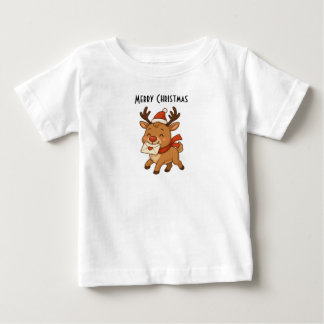 Bébé T-shirt pour tout-petit Wonky Zoo – Joli renne