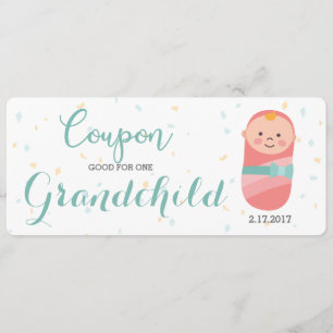 Bébé turquoise de corail de faire-part de