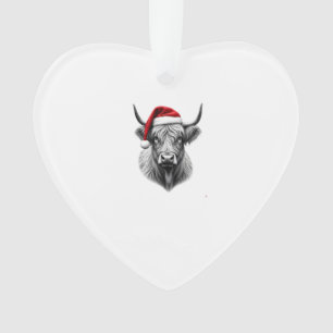 Bébé Vache Highland Mignon Cadeaux de Noël Santa X