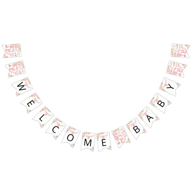 Bébé vêtements fille baby shower Bunting drapeaux (Tout)