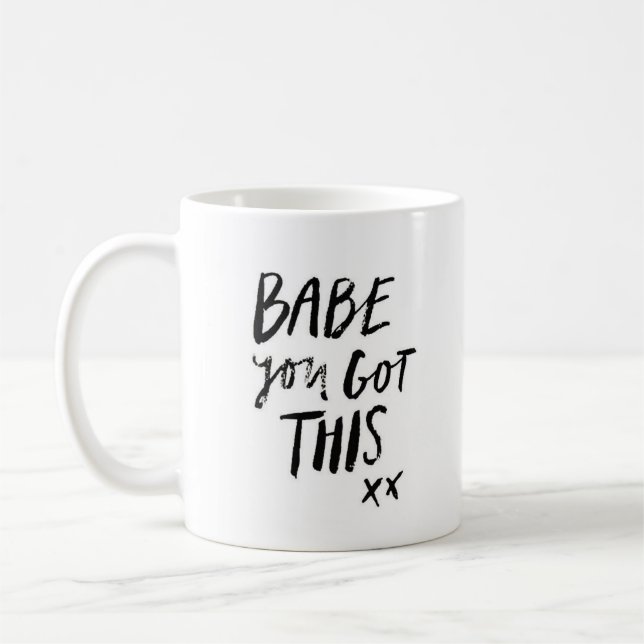 "Bébé vous avez obtenu à ceci" - la tasse blanche (Gauche)