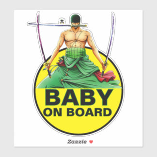 Bébé Zoro à bord autocollant