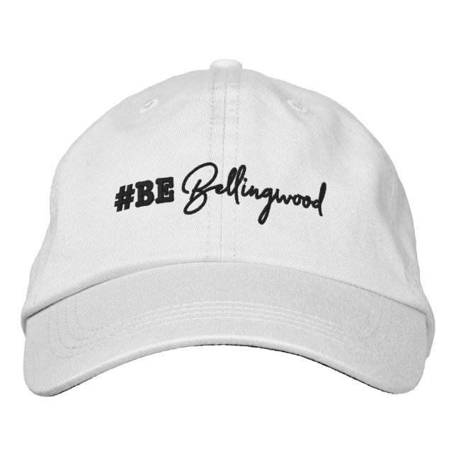 #bebellingwood Black Letter Stickerhut Bestickte Baseballkappe (Vorderseite)
