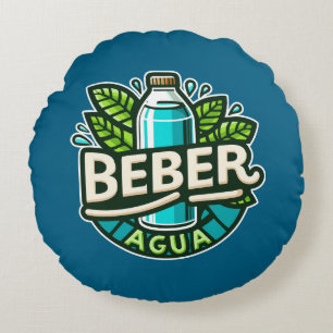 Beber agua rundes kissen