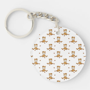 Bébés d'automne mignons en chute Motif Feuille