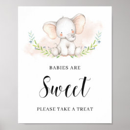 Bébés Eléphants mignons sont une affiche sur le do