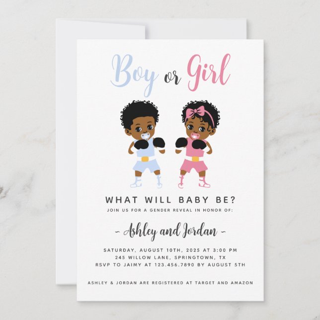 Bébés en boîte noire Genre Reveillez Invitation (Devant)