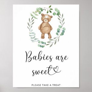 bébés ours en peluche sont affiche de sueur