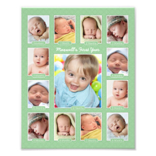 Bébés Première année Garder vert Collage photo