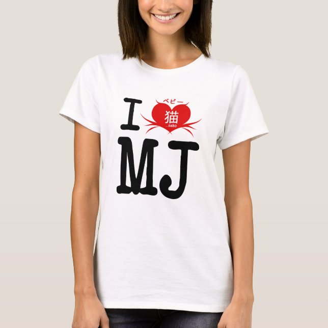 Bebii Neko: I <3 MJ T-Shirt (Vorderseite)